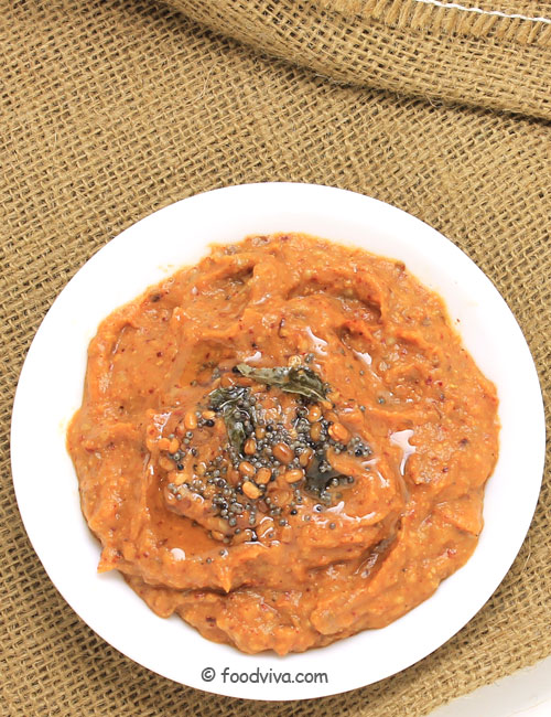 Vankaya Pachadi Recipe Andhra Style Spicy Chutney Of Brinjal