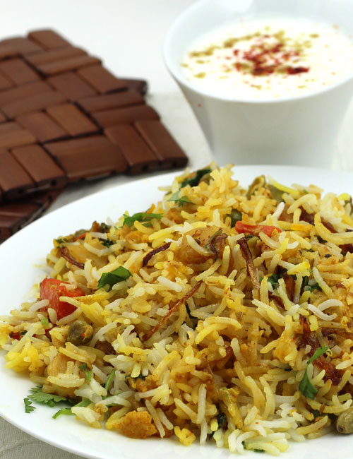 Vegetable Biryani Recipe - Hyderabadi Veg Dum Biryani - Step by Step Photos