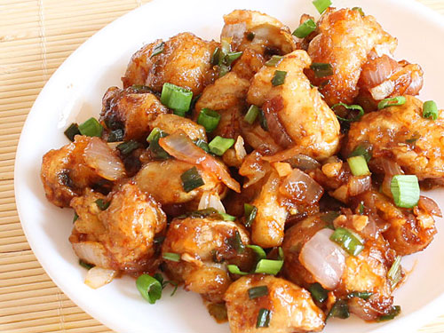 Mushroom Manchurian Dry Recipe - with Step by Step Photo