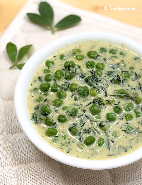 Methi Matar Malai Recipe with Step by Step Photos - Fresh Fenugreek ...