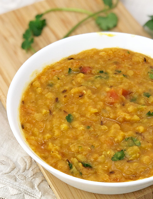 Masoor Dal Recipe - In Pressure Cooker - Red Lentils Curry In 20 Minutes