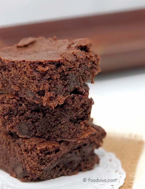 The BEST Eggless Chocolate Brownie Recipe with cocoa powder - Spices N  Flavors