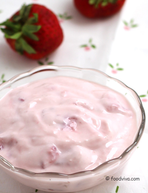 Strawberry Yogurt Recipe - Sweet and Creamy Strawberry Flavored Yogurt