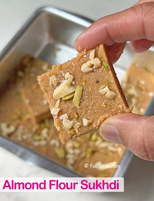 Badam Sukhdi Recipe Almond Flour Sukhdi
