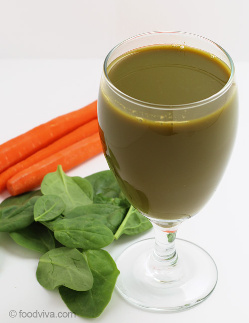 Carrot Spinach Juice Recipe Body Cleansing Juice With Celery