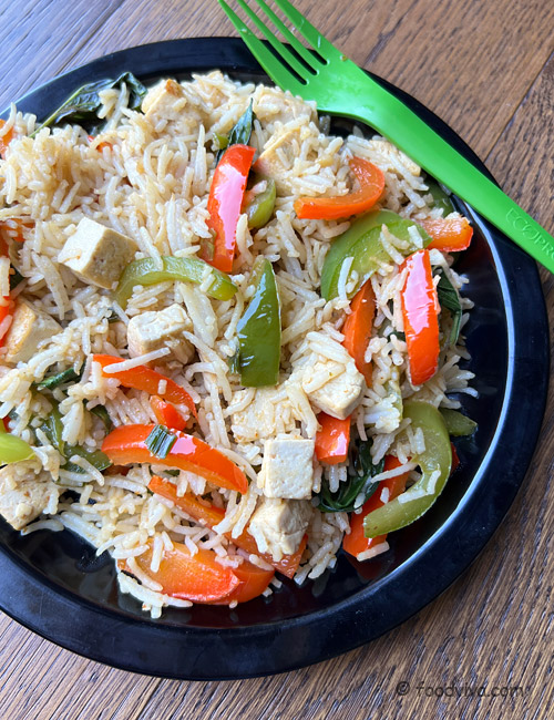 Vegan Thai Fried Rice Recipe with Red Curry Paste