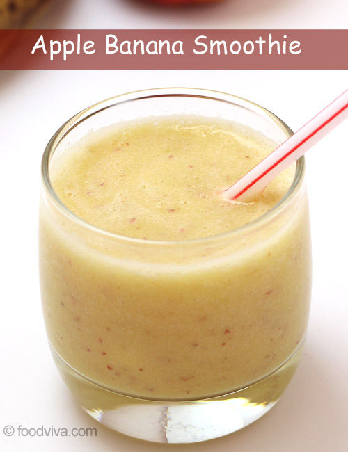 Apple Banana Smoothie Recipe - Creamy Thick Smoothie with Orange Juice