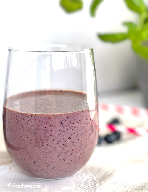 Blueberry Smoothie Recipe - with Milk, Banana and Yogurt