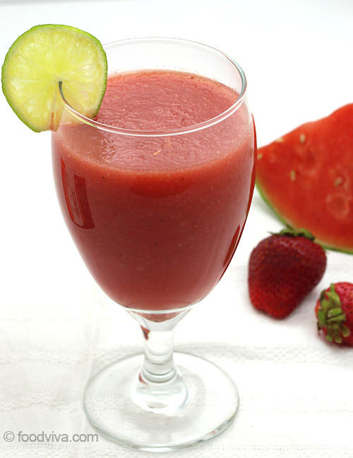 Watermelon Smoothie without Yogurt - Zesty Smoothie with Lemon Tang