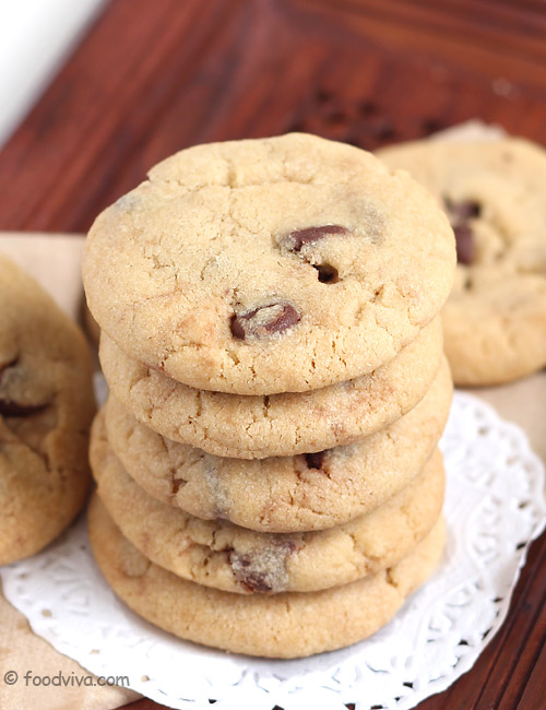 Eggless Chocolate Chip Cookies Recipe with Step by Step Photos