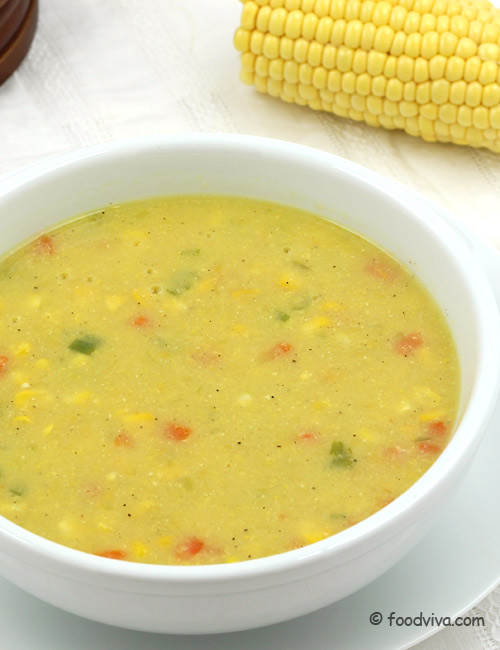 Sweet Corn Soup Recipe - Swasthi's Recipes