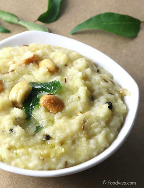 Ven Pongal Recipe - Kara Pongal - South Indian Breakfast Recipe